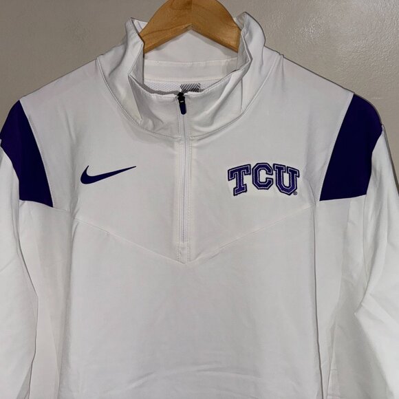 Nike TCU Horned Frogs Football Team Issue On-Field Coach Jacket Men Size L NEW - Picture 2 of 11